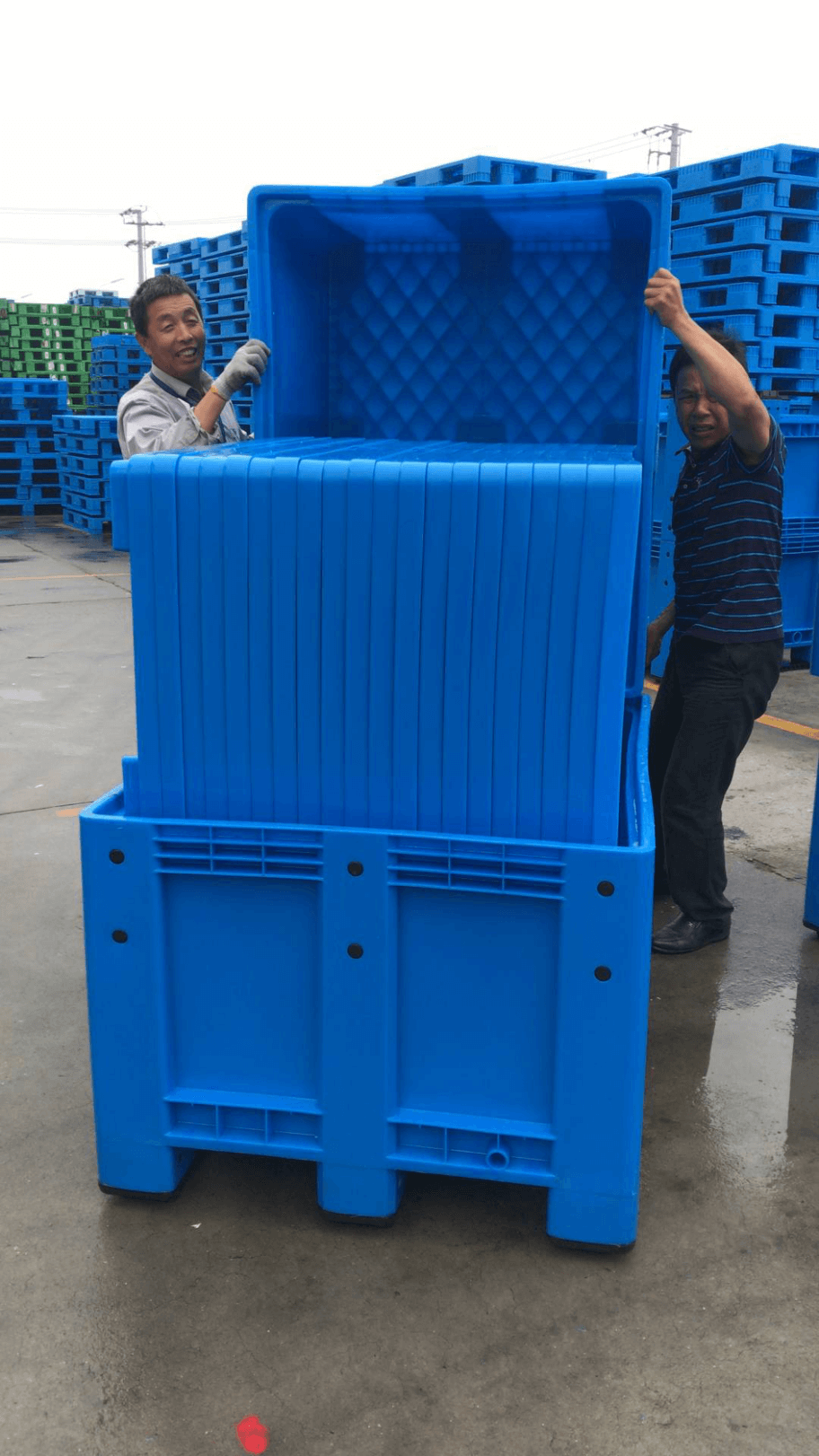 X X Mm Kualitas Tinggi Virgin Hdpe Kotak Pallet Plastik Padat